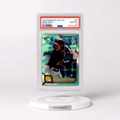 2022 Bowman Chrome Sapphire Edition #45 Oneil Cruz - SP-Aqua (PSA 10 GEM MINT)