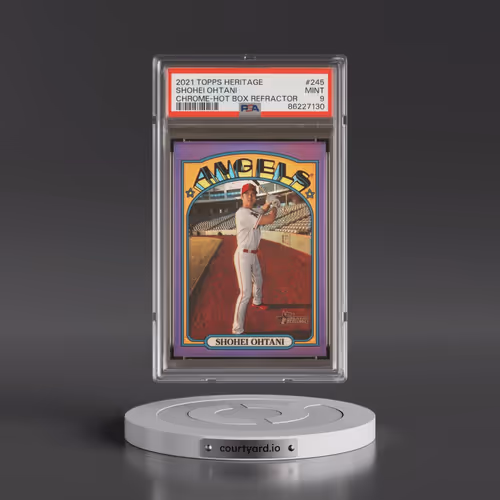 2021 Topps Heritage #245 Shohei Ohtani - Chrome-Hot Box Refractor (PSA 9 MINT)