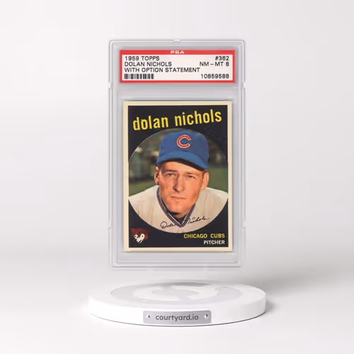 1959 Topps #362 Dolan Nichols - With Option Statement (PSA 8 NM-MT)