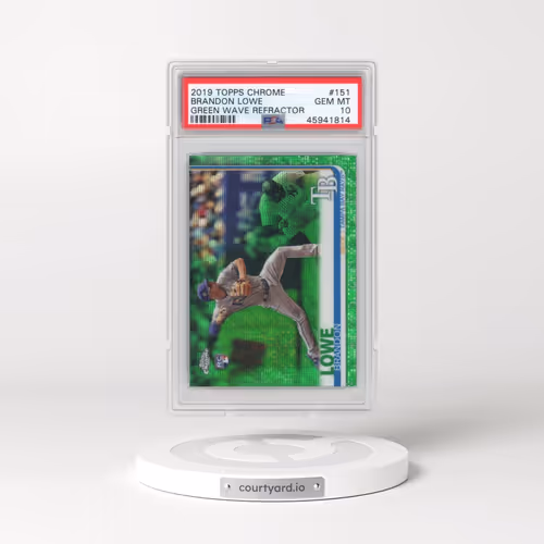 2019 Topps Chrome #151 Brandon Lowe - Green Wave Refractor (PSA 10 GEM MINT)