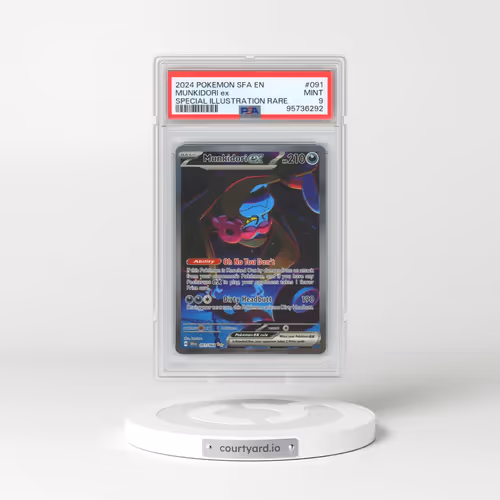 2024 Pokémon Sfa EN-Shrouded Fable #091 Munkidori EX - Holo Special Illustration Rare (PSA 9 MINT)