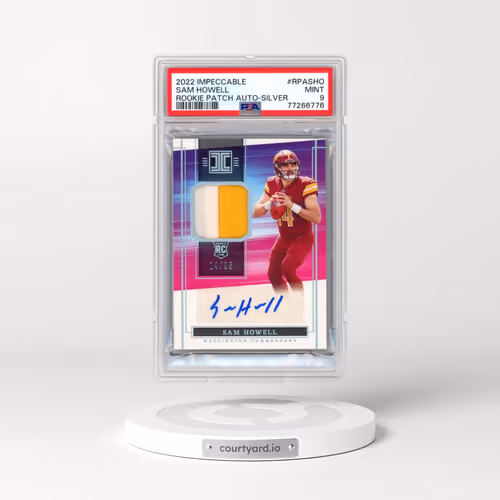 2022 Panini Impeccable Rookie Patch Autographs #RPASHO Sam Howell - Silver (PSA 9 MINT)