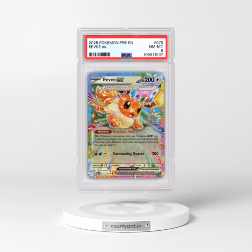 2025 Pokémon Pre EN-Prismatic Evolutions #075 Eevee EX - Holo (PSA 8 NM-MT)