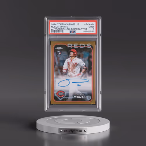 2024 Topps Chrome Logofractor Edition MLB Refractor Chrome Autographs #RCANM Noelvi Marte - Gold Ref