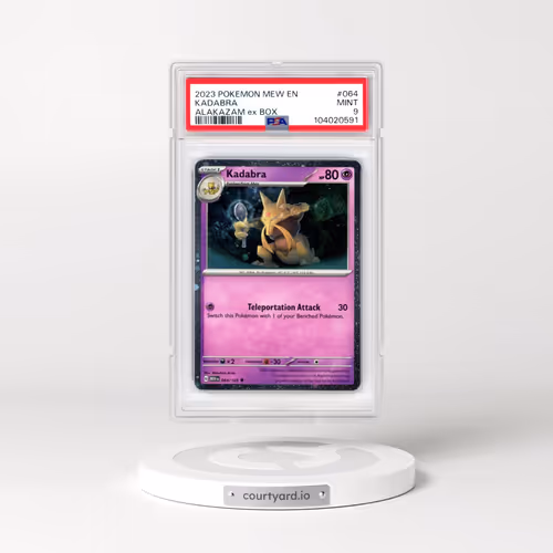 2023 Pokémon Mew EN-151 #064 Kadabra - Alakazam EX Box (PSA 9 MINT)