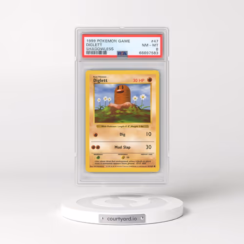 1999 Pokémon Game #47 Diglett - Shadowless (PSA 8 NM-MT)