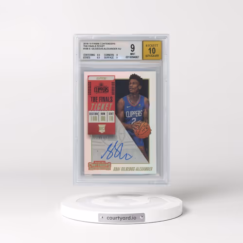 2018 Panini Contenders The Finals Ticket #106 Shai Gilgeous-Alexander AU (BGS 9 MINT)