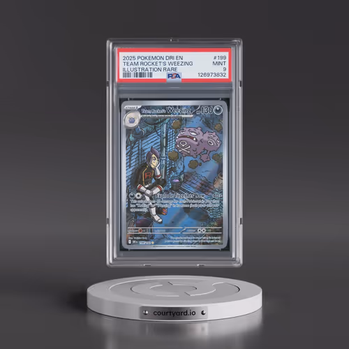 2025 Pokémon Dri EN-Destined Rivals #199 Team Rocket's Weezing - Illustration Rare (PSA 9 MINT)
