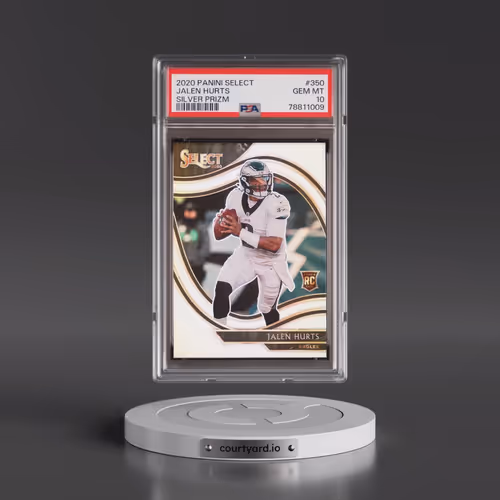 2020 Panini Select #350 Jalen Hurts - Silver Prizm (PSA 10 GEM MINT)