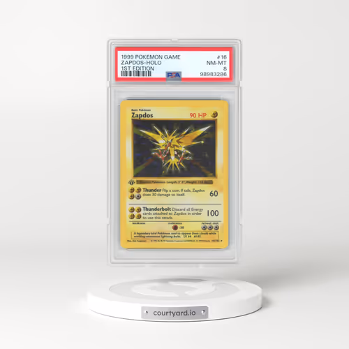 1999 Pokémon Game #16 Zapdos - 1st Edition Holo (PSA 8 NM-MT)