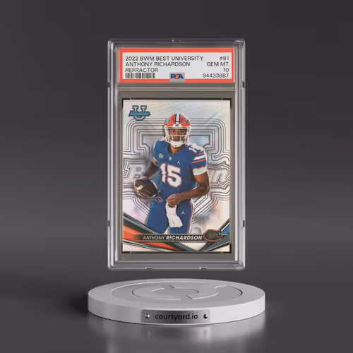 2022 Bowman's Best University #91 Anthony Richardson - Refractor (PSA 10 GEM MINT)