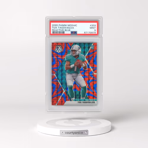 2020 Panini Mosaic #203 Tua Tagovailoa - Reactive Blue (PSA 9 MINT)