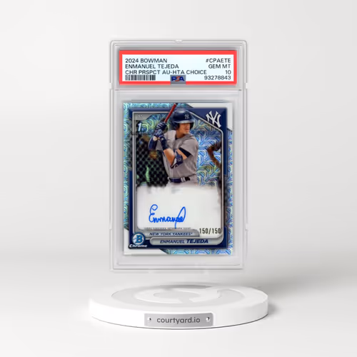 2024 Bowman Chrome Prospect Autographs #CPAETE Enmanuel Tejeda - Hta Choice Refractor (PSA 10 GEM MINT)