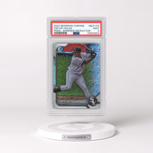 2022 Bowman Chrome Prospects #BCP152 Oscar Colas - Shimmer Refractor (PSA 9 MINT)