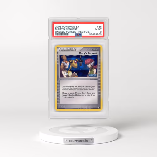 2005 Pokémon EX Unseen Forces #86 Mary's Request - Reverse Foil (PSA 9 MINT)