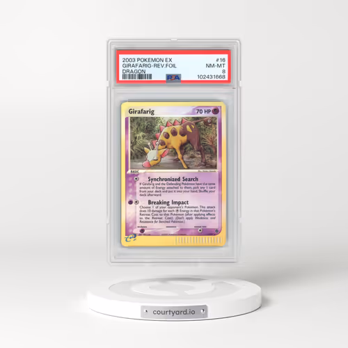 2003 Pokémon EX Dragon #16 Girafarig - Reverse Foil (PSA 8 NM-MT)