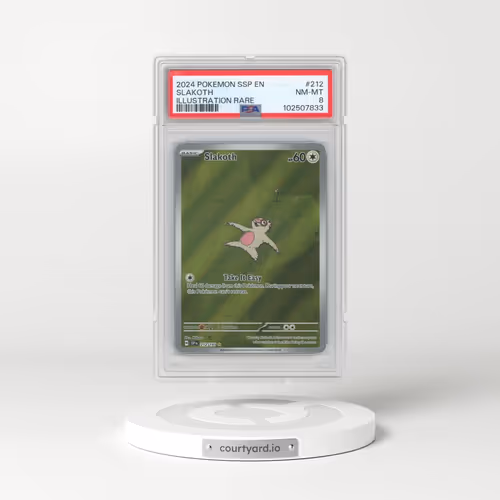 2024 Pokémon Ssp EN-Surging Sparks #212 Slakoth - Illustration Rare (PSA 8 NM-MT)