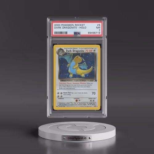 2000 Pokémon Rocket #5 Dark Dragonite - Holo (PSA 7 NM)