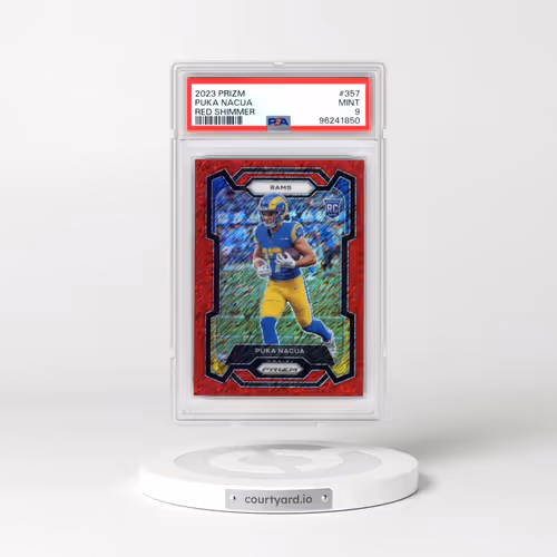 2023 Panini Prizm #357 Puka Nacua - Red Shimmer (PSA 9 MINT)