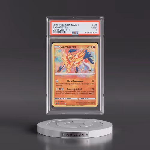 2020 Pokémon Sword & Shield Vivid Voltage #102 Zamazenta (PSA 9 MINT)