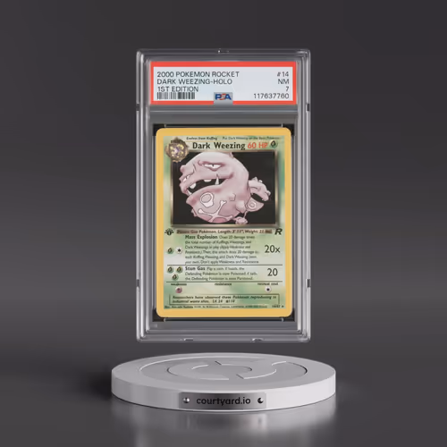 2000 Pokémon Rocket #14 Dark Weezing - 1st Edition Holo (PSA 7 NM)