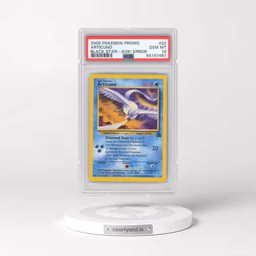 2000 Pokémon Promo Black Star #22 Articuno - Toshinao Aoki Error (PSA 10 GEM MINT)