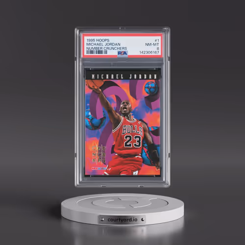 1995 Hoops Number Crunchers #1 Michael Jordan (PSA 8 NM-MT)