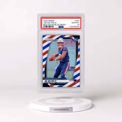 2024 Panini Prizm #354 Joe Milton III - Red/White/Blue Prizm (PSA 10 GEM MINT)