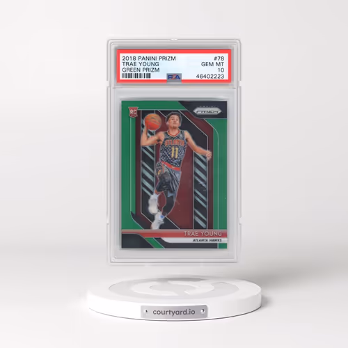 2018 Panini Prizm #78 Trae Young - Green Prizm (PSA 10 GEM MINT)