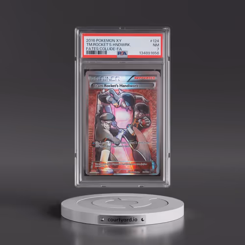 2016 Pokémon XY Fates Collide #124 Team Rocket's Handiwork - Full Art (PSA 7 NM)