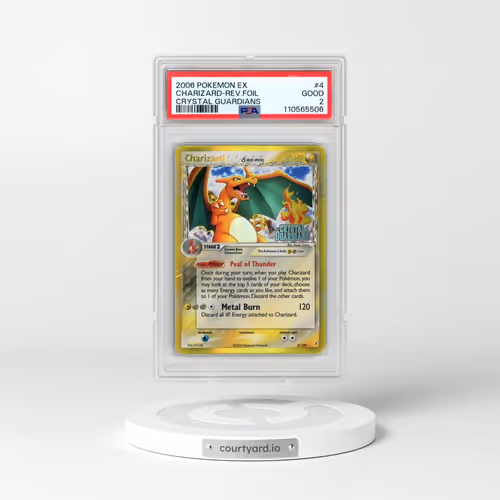 2006 Pokémon EX Crystal Guardians #4 Charizard - Reverse Foil (PSA 2 GOOD)