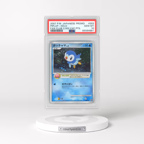 2007 Pokémon Promo #003 Piplup - Holo Fan Club 2,000 Exp Pts. (PSA 10 GEM MINT)