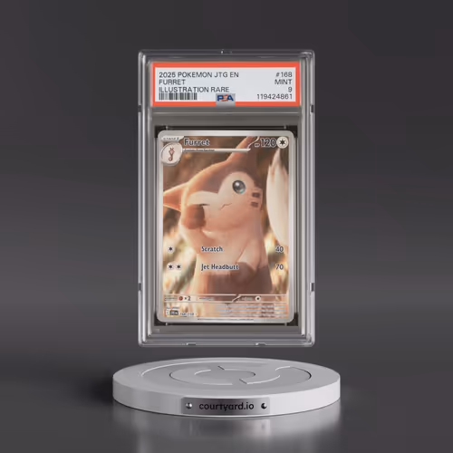 2025 Pokémon Jtg EN-Journey Together #168 Furret - Illustration Rare (PSA 9 MINT)