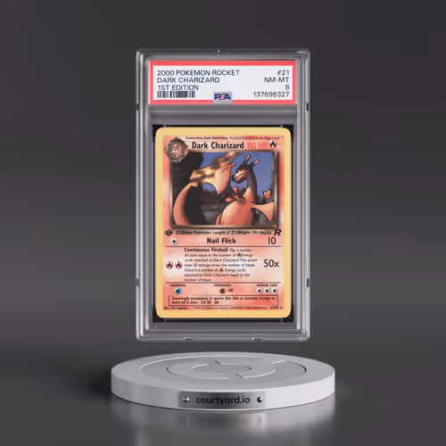 2000 Pokémon Rocket #21 Dark Charizard - 1st Edition (PSA 8 NM-MT)