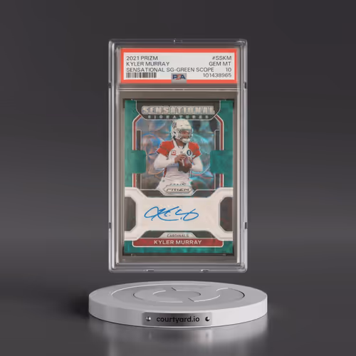 2021 Panini Prizm Sensational Signatures #SSKM Kyler Murray - Green Scope (PSA 10 GEM MINT)