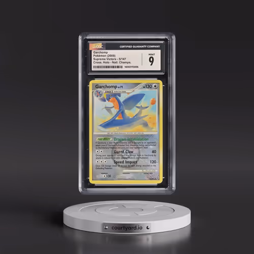 2009 Supreme Victors #5/147 Garchomp - National Championships Crosshatch Holo (Cross. Holo) (CGC 9 M