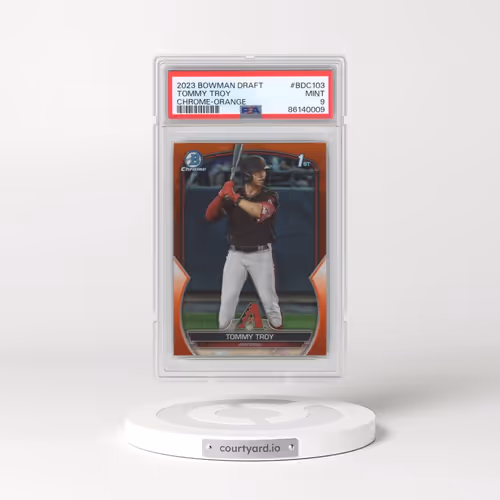 2023 Bowman Draft #BDC103 Tommy Troy - Chrome-Orange Refractor (PSA 9 MINT)