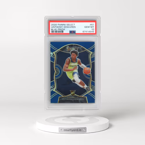 2020 Panini Select #61 Anthony Edwards - Blue Prizm (PSA 10 GEM MINT)