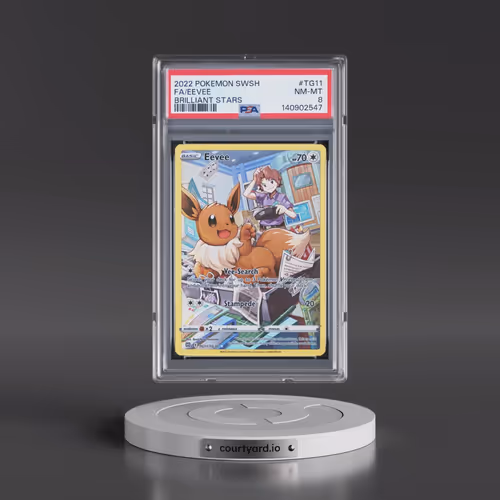 2022 Pokémon Sword & Shield Brilliant Stars #TG11 Eevee - Full Art (PSA 8 NM-MT)