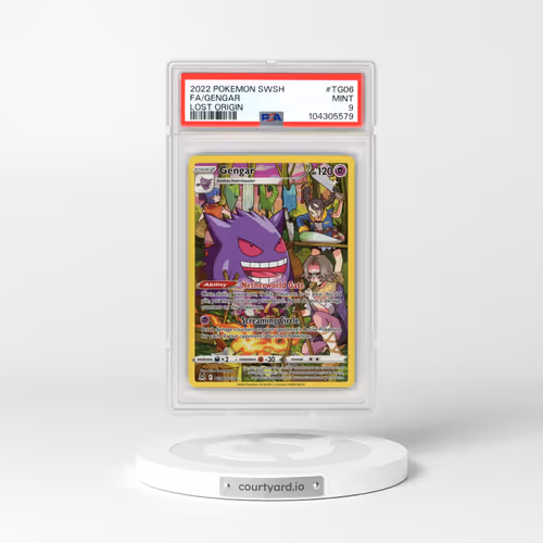 2022 Pokémon Sword & Shield Lost Origin #TG06 Gengar - Full Art (PSA 9 MINT)