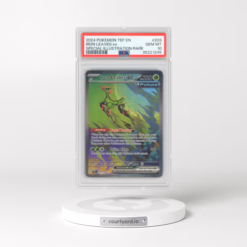 2024 Pokémon Tef EN-Temporal Forces #203 Iron Leaves EX - Holo Special Illustration Rare (PSA 10 GEM MINT)