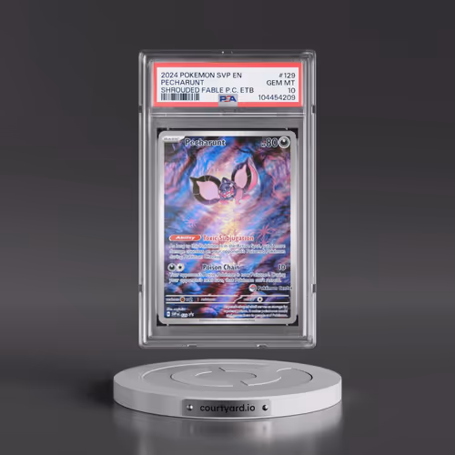 2024 Pokémon Svp EN-SV Black Star Promo #129 Pecharunt - Shrouded Fable Pokemon Center Elite Trainer