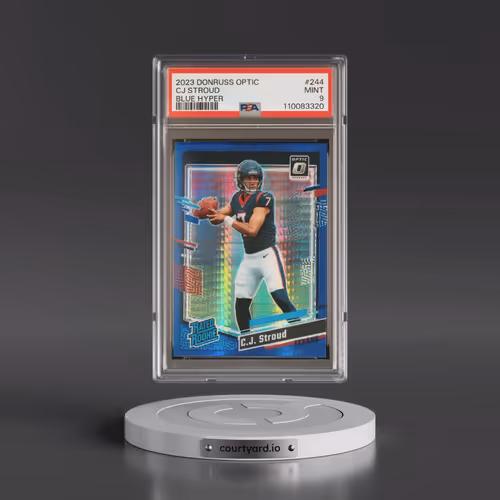 2023 Panini Donruss Optic #244 CJ Stroud - Blue Hyper (PSA 9 MINT)