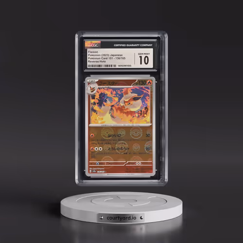 2023 Pokémon Card 151 #136/165 Flareon - Reverse Holo Poké Ball (CGC 10 GEM MINT)