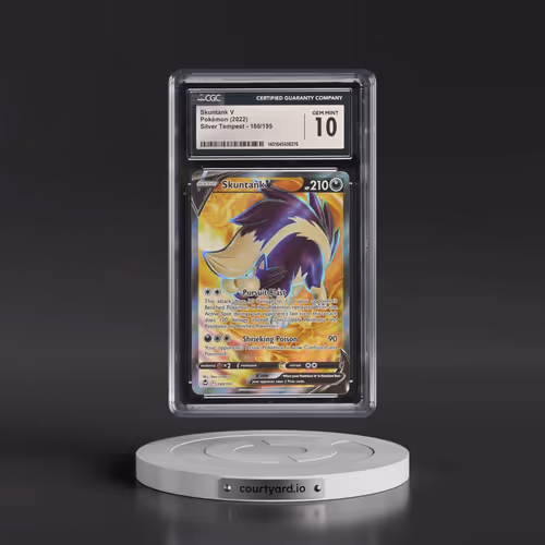 2022 Silver Tempest #180/195 Skuntank V - Ultra Rare Holo (CGC 10 GEM MINT)