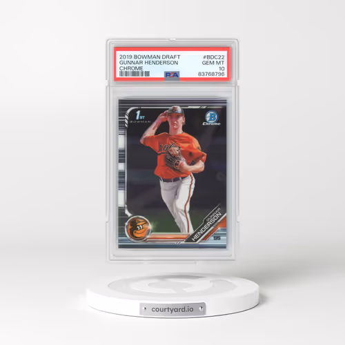2019 Bowman Draft #BDC22 Gunnar Henderson - Chrome (PSA 10 GEM MINT)