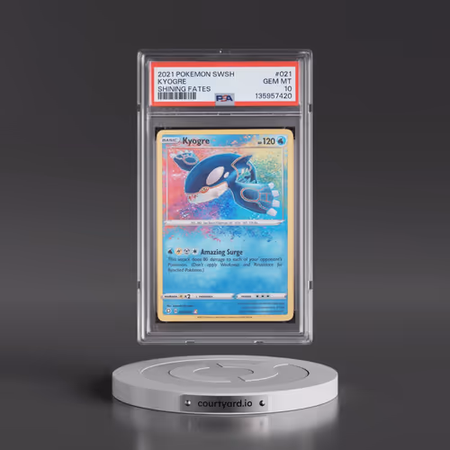 2021 Pokémon Sword & Shield Shining Fates #021 Kyogre (PSA 10 GEM MINT)