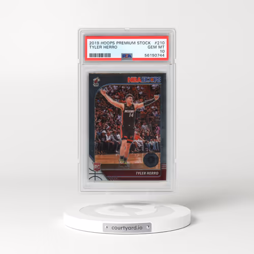 2019 Panini Hoops Premium Stock #210 Tyler Herro (PSA 10 GEM MINT)
