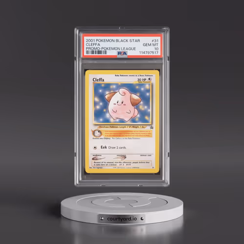2001 Pokémon Promo Black Star #31 Cleffa - Pokemon League (PSA 10 GEM MINT)
