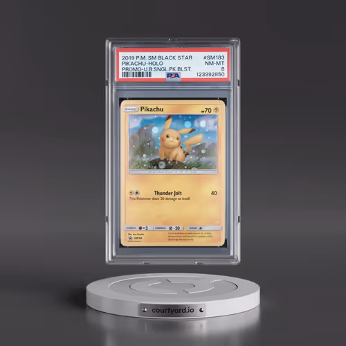 2019 Pokémon SM Black Star Promo #SM183 Pikachu - Holo Unbroken Bonds Single Pack Blisters (PSA 8 NM